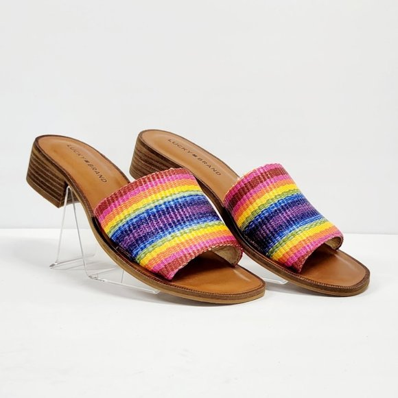 LUCKY BRAND frijana sandals multi colors Sz 8.5 - Picture 1 of 9